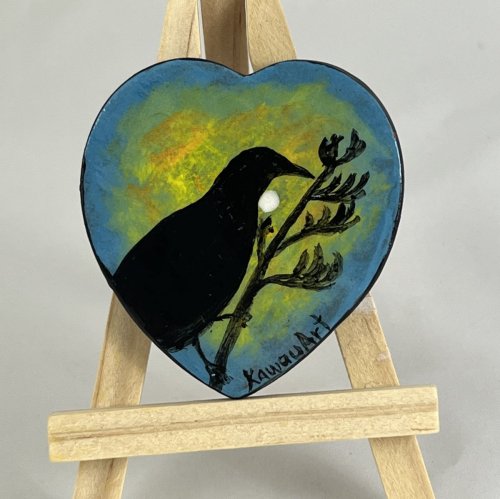 Tui Flax Heart Fridge Magnet